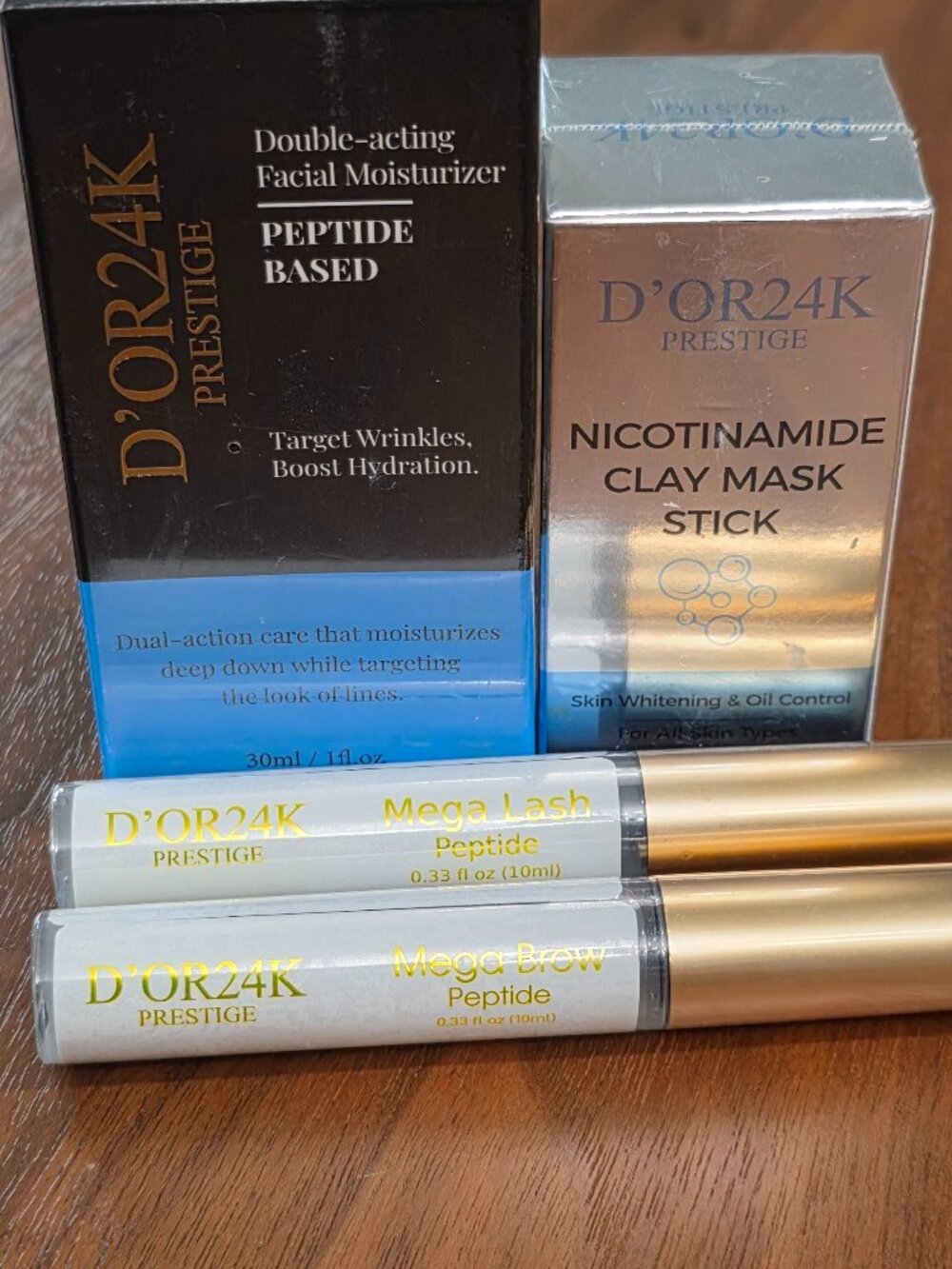 D'OR24k moisturizer skincare set with lash and brow serum